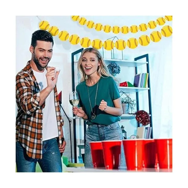 5 piezas de decoraciones de fiesta de sóftbol suministros_7