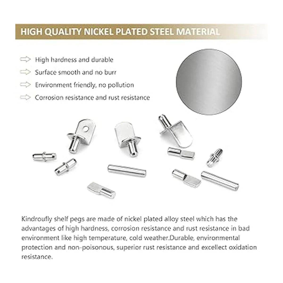 Juego de 82 clavijas de estante de 5 estilos clavijas de_2