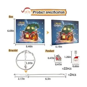 Pulseras de calendario de Adviento de Navidad 2022 para_5