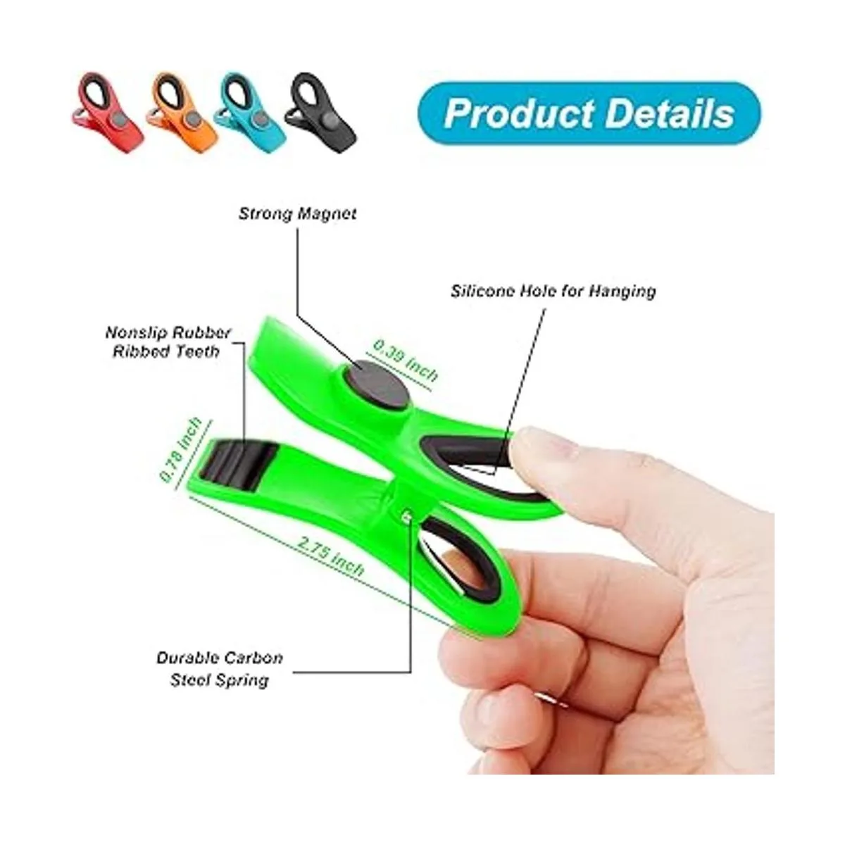 Jetmore Paquete de 16 clips para bolsas de chips clips_6