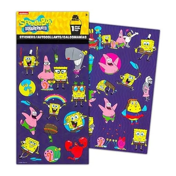 Juego de pegatinas de Bob Esponja para niños niños_3