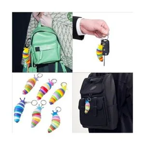 MEIEST 6 juguetes de llavero para la ansiedad con forma de_6