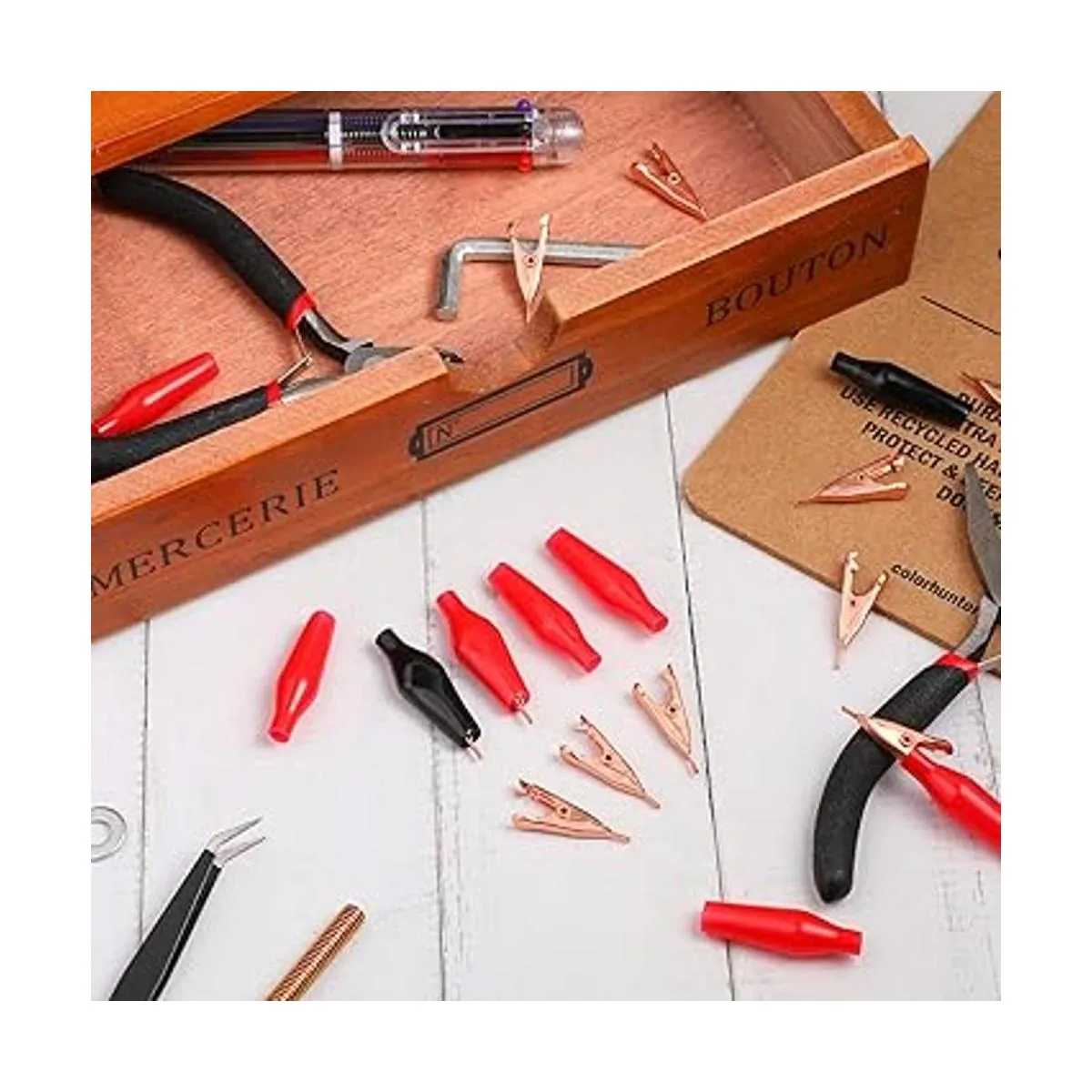 20 clips de prueba de cocodrilo sin dientes de cobre_5