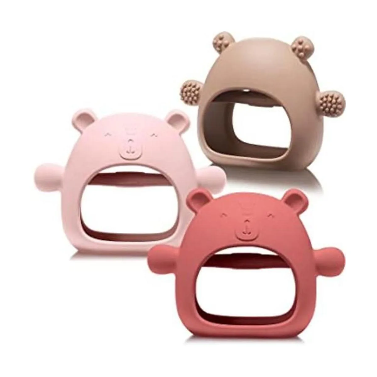 Paquete de 3 juguetes de dentición de oso para bebés_1