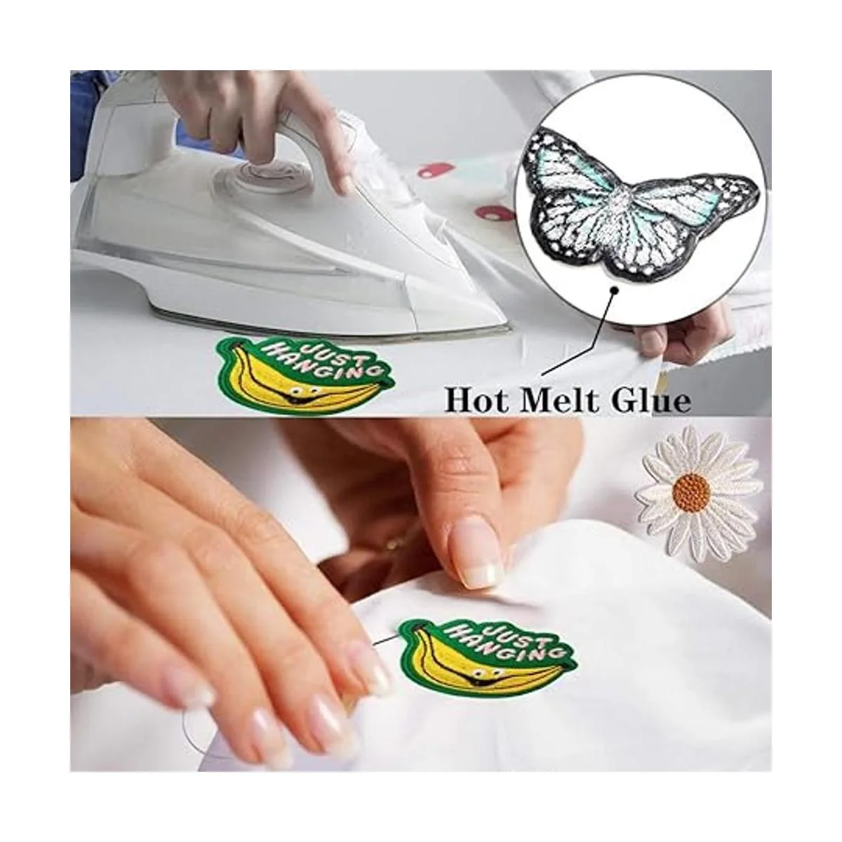 MENGSOOD 10 parches bordados de cerdo rosa parches_3