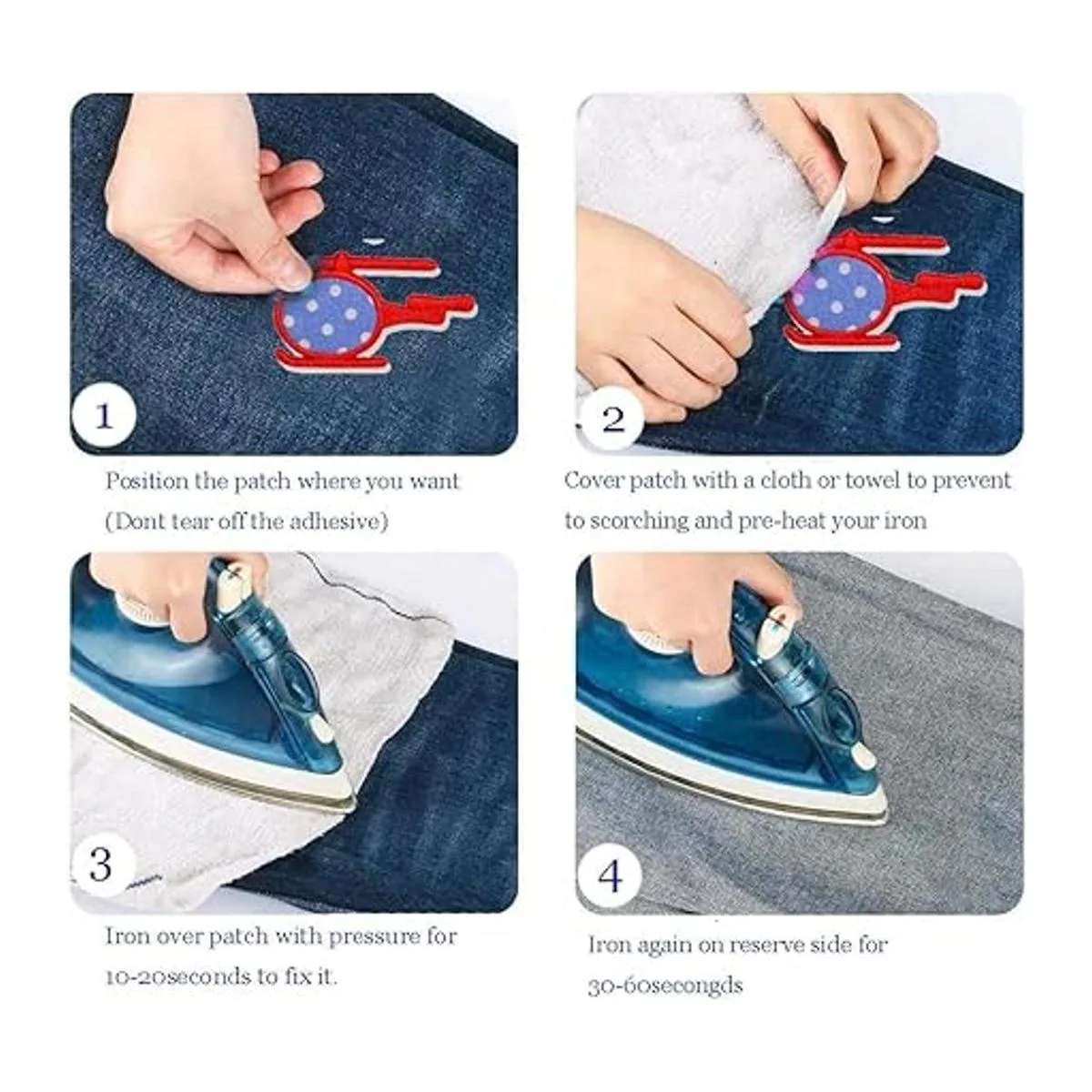 MENGSOOD 10 parches bordados de cerdo rosa parches_4