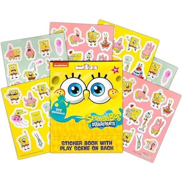 Juego de pegatinas de Bob Esponja para niños niños_5