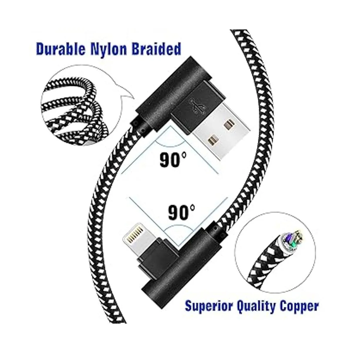 Cargador para iPhone certificado MFi Paquete de 3 cables_3