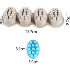 Molde de jabón de silicona molde de jabón ovalado de 4_3