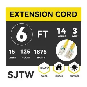 EP Cable de extensión para exteriores iluminado de 6 pies_2