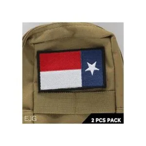 EJG 2 parches de cierre de velcro bandera de Texas_4