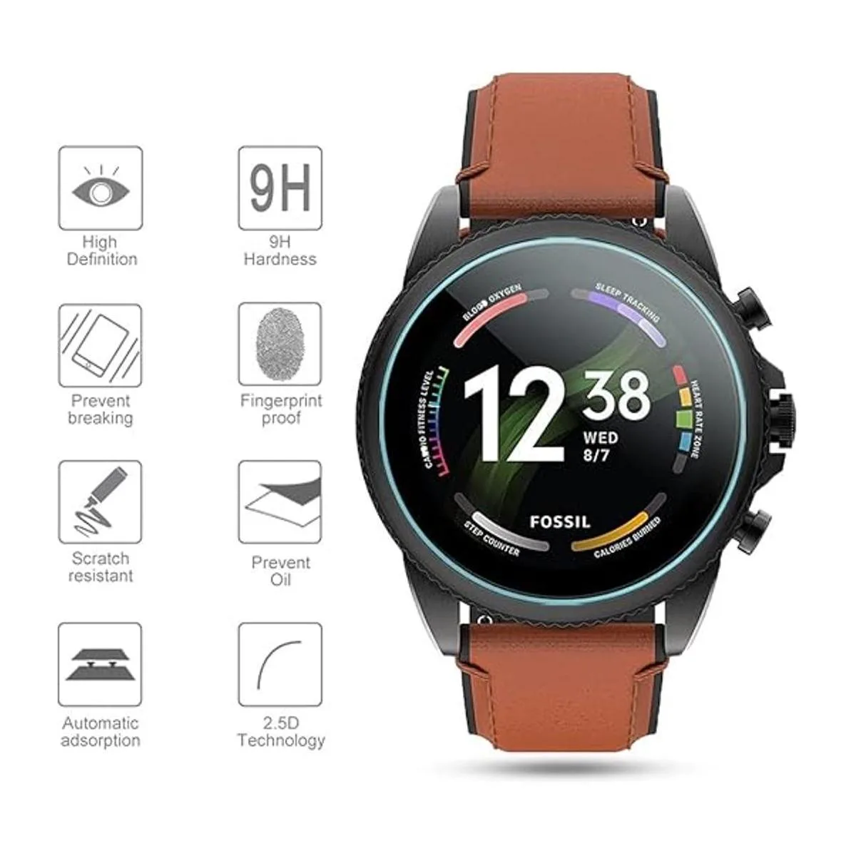 Suoman Fossil Gen 6 Protector de pantalla para hombre de_4