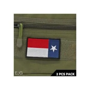 EJG 2 parches de cierre de velcro bandera de Texas_5