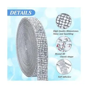 Tiras autoadhesivas de diamantes de imitación de cristal_3