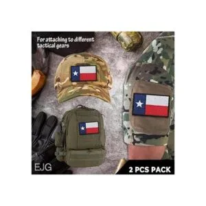 EJG 2 parches de cierre de velcro bandera de Texas_6