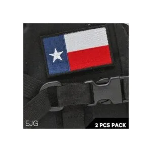 EJG 2 parches de cierre de velcro bandera de Texas_3