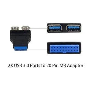 Duttek Paquete de 2 adaptadores USB 3.0 para placa base_3