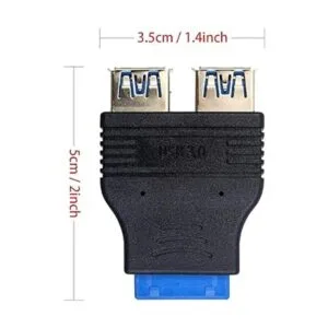Duttek Paquete de 2 adaptadores USB 3.0 para placa base_5
