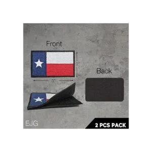 EJG 2 parches de cierre de velcro bandera de Texas_2