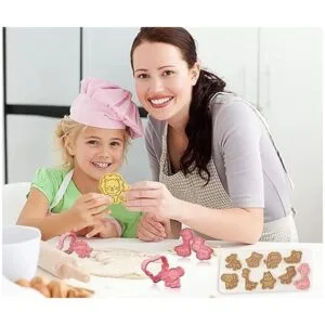 Juego de cortadores de galletas de animales con sellos de_5