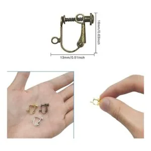 24 piezas de aretes con clip y componentes convertidores_3