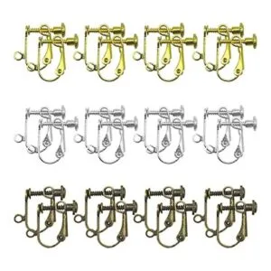 24 piezas de aretes con clip y componentes convertidores_1