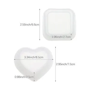 2 unidades de forma de corazón pequeño caja de_2