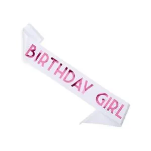 CORRURE Banda de cumpleaños para niña con papel de_1