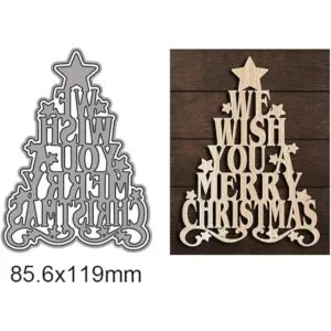 Merry Christmas Tree Metal Die Cuts Merry Christmas Tree_5