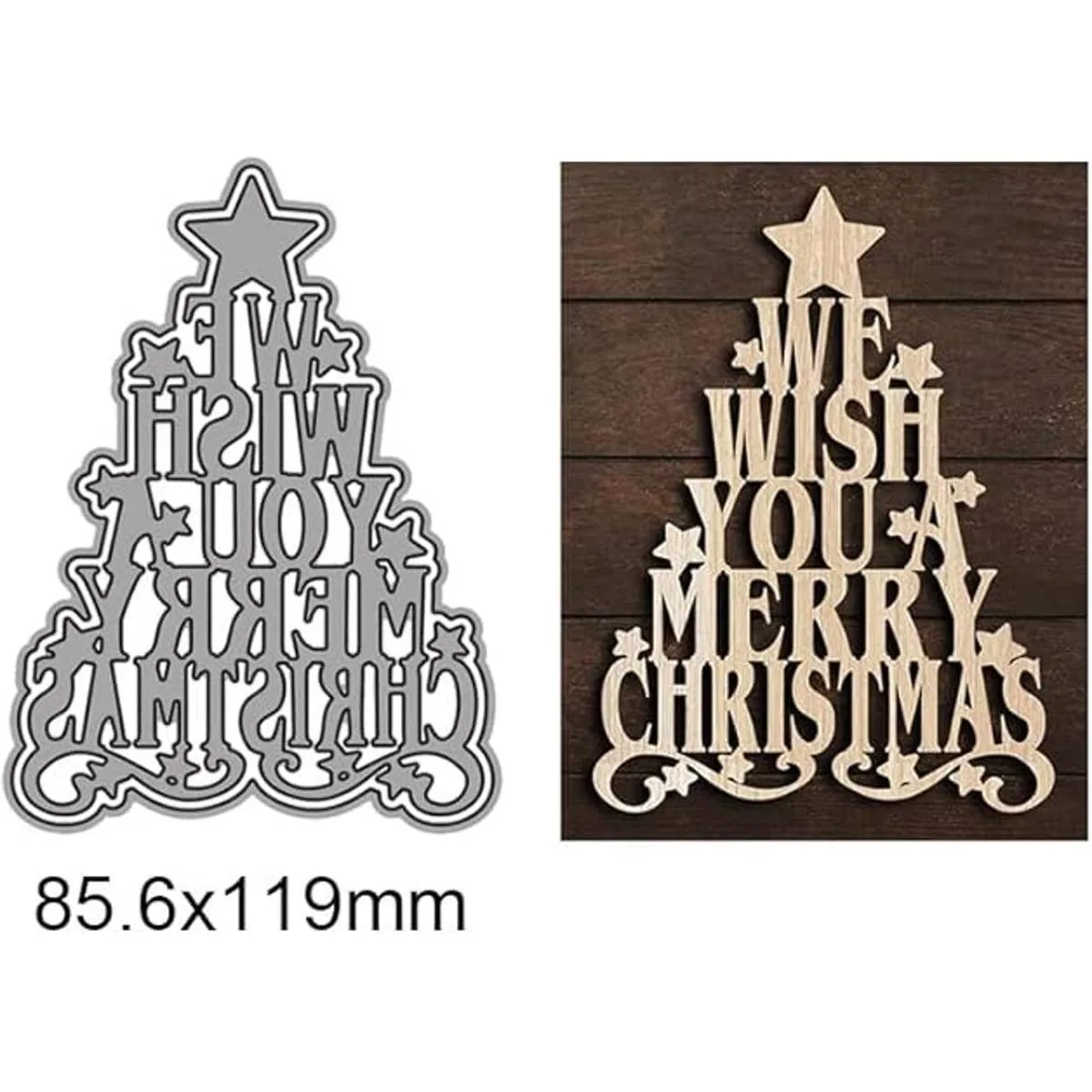 Merry Christmas Tree Metal Die Cuts Merry Christmas Tree_5