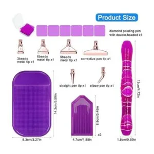 SENHAI Juego de 17 bolígrafos de pintura con diamantes_5
