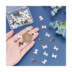 PH PandaHall 40 dijes esmaltados de hueso de perro 4_5