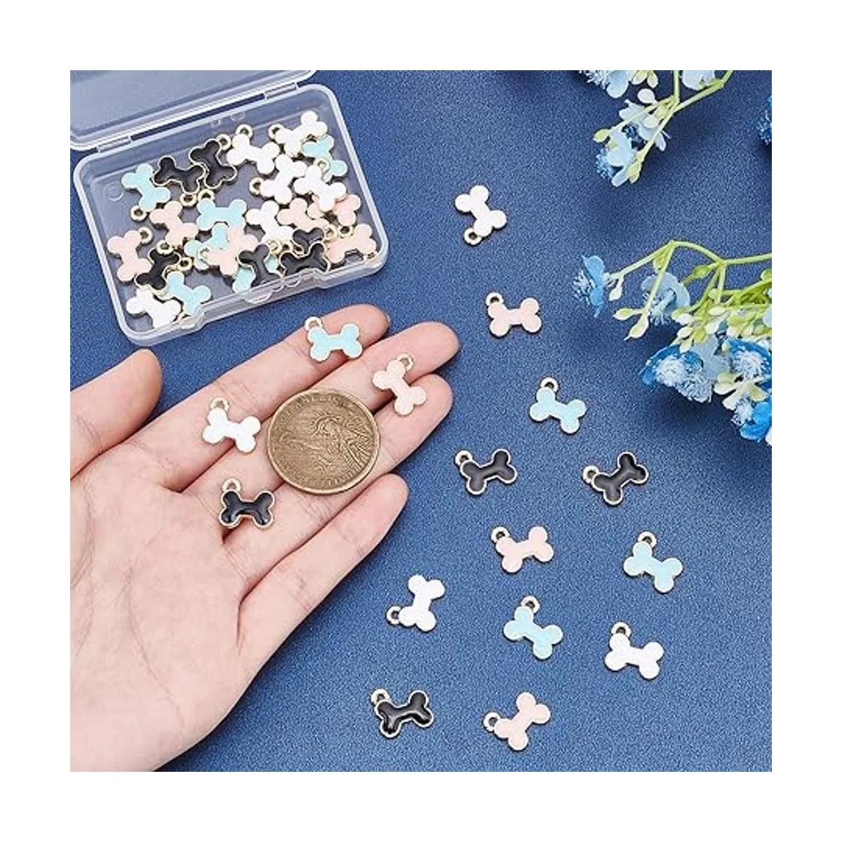 PH PandaHall 40 dijes esmaltados de hueso de perro 4_5