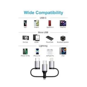 Cable de carga rápida 3 en 1 3A certificado MFi Miger_2