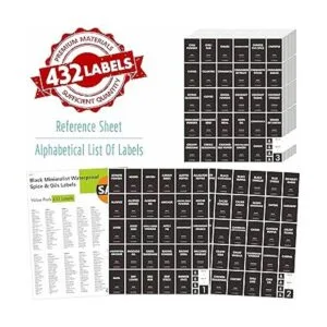 Hebayy 432 etiquetas extraíbles para especias 396_2