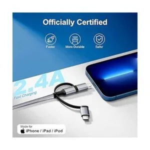Cable de carga rápida 3 en 1 3A certificado MFi Miger_3