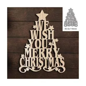 Merry Christmas Tree Metal Die Cuts Merry Christmas Tree_4