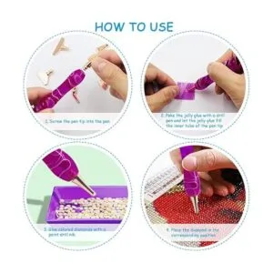 SENHAI Juego de 17 bolígrafos de pintura con diamantes_6