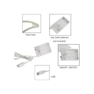 Sunnyglade Luces LED decorativas de neón de carga USB_3