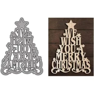 Merry Christmas Tree Metal Die Cuts Merry Christmas Tree_3