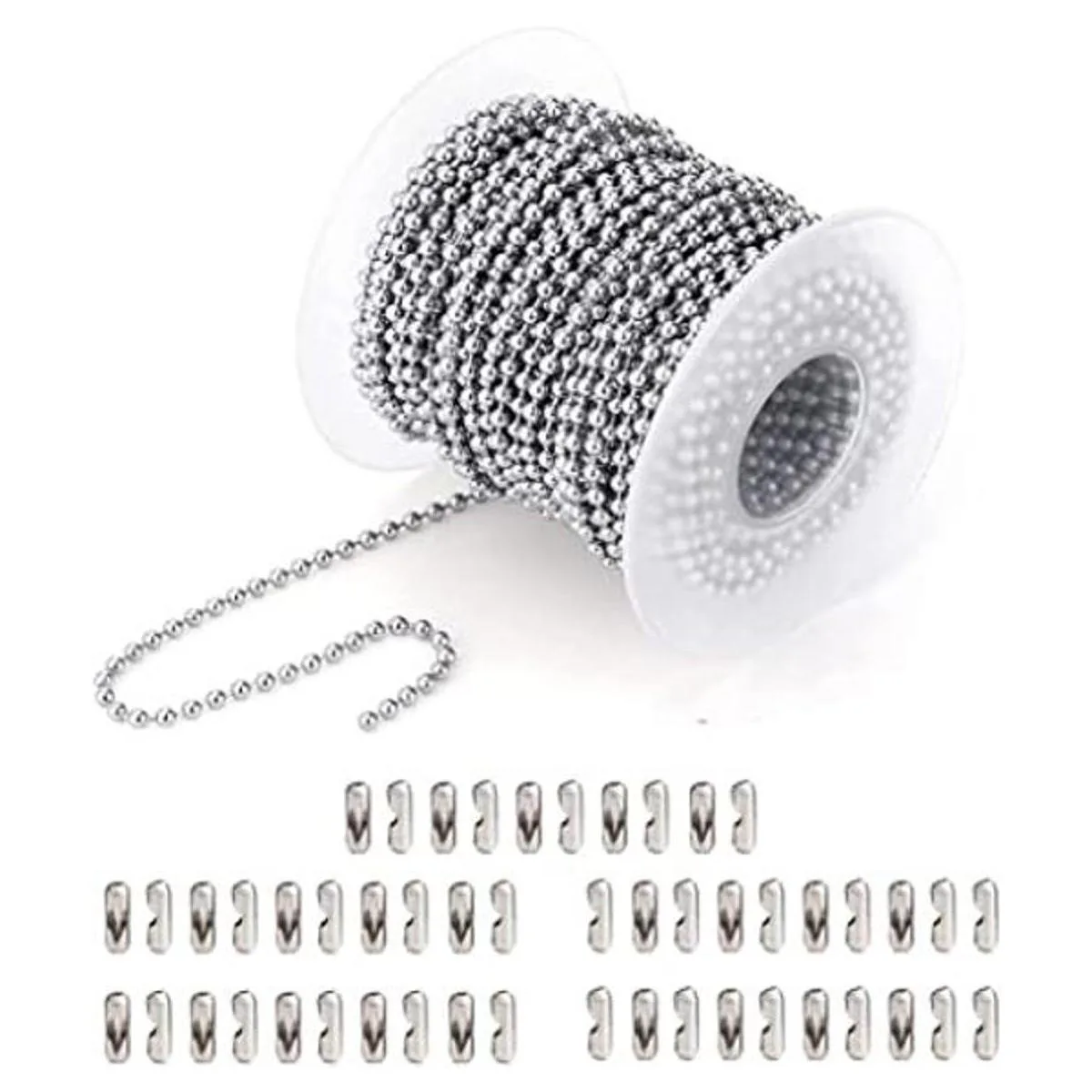 Wayilea Cadena de bolas de acero inoxidable de 36 pies_1