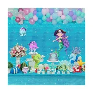 Mantel de plástico con estampado de agua de burbujas_6