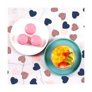 Confeti de corazón rosa y dorado azul marino 300 piezas_3