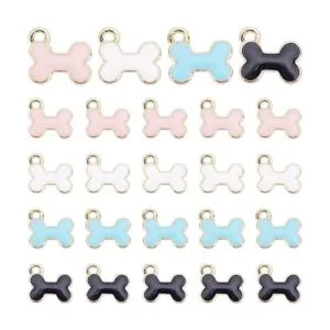 PH PandaHall 40 dijes esmaltados de hueso de perro 4_1