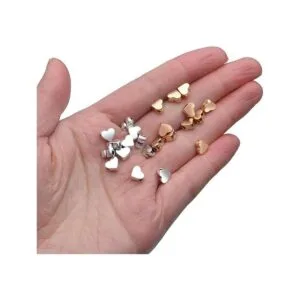 Aylifu 100 cuentas en forma de corazón espaciadores de_7