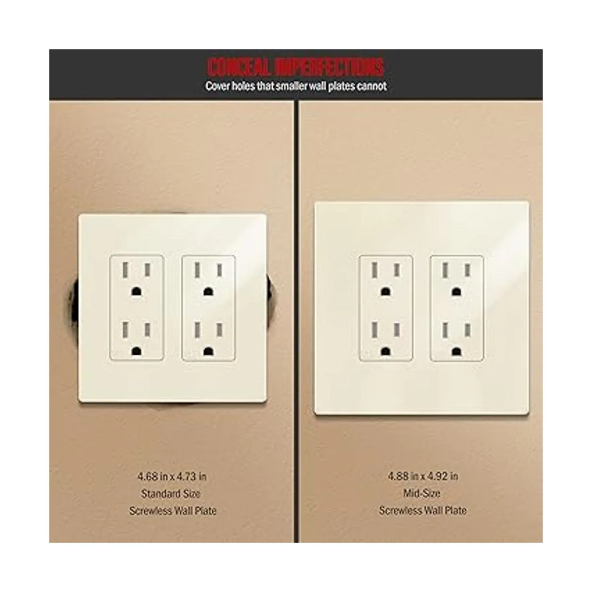 Embellecedor Enerlites para enchufe sin tornillos seguro_2