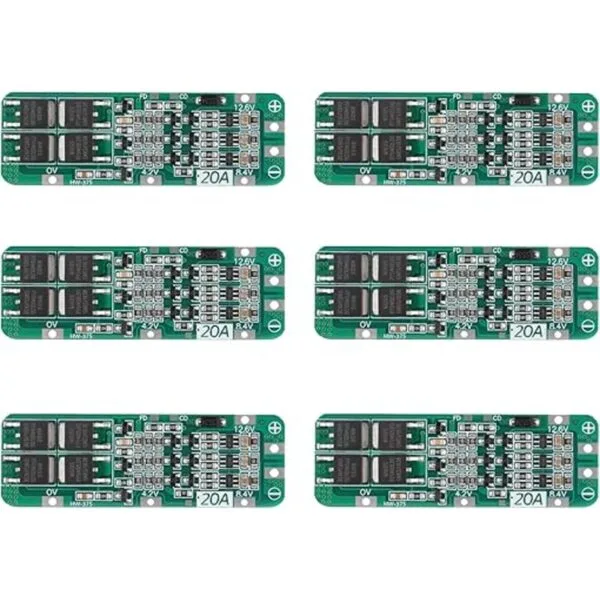 AEDIKO 6 unidades 3S 20A BMS 18650 Liion batería cargador_1