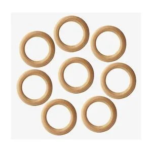 Penta Angel Anillos de madera 10 anillos de madera maciza_1