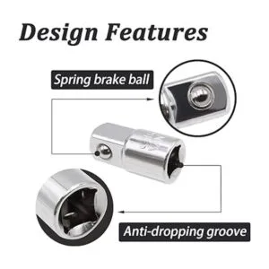 Dianrui Juego de 4 adaptadores de enchufe plateado 14 x_4