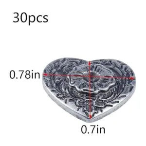 Tighall 30 remaches plateados antiguos con patrón de_2